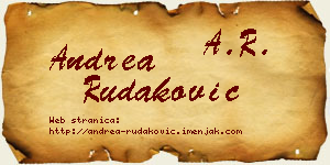 Andrea Rudaković vizit kartica